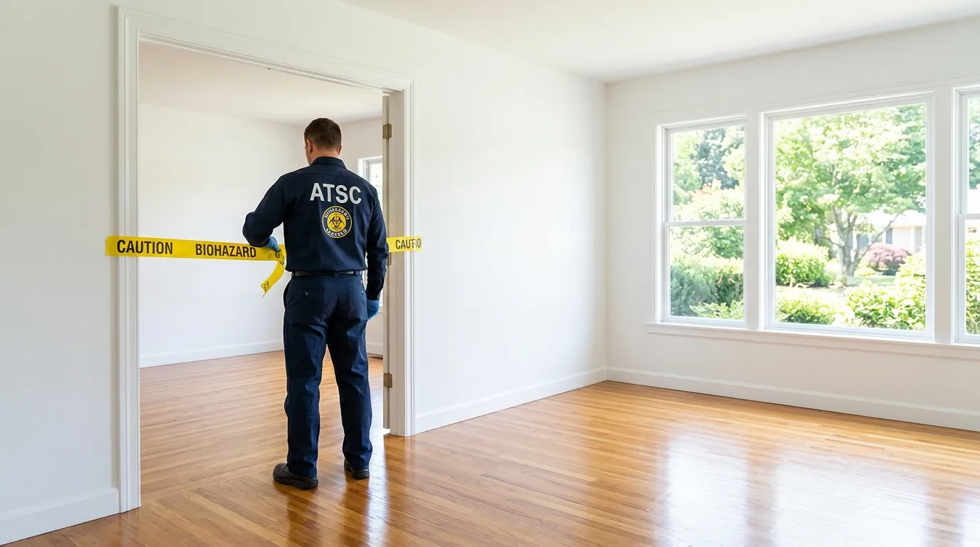 Certified biohazard cleanup crew performing Crime Scene Cleanup in Winfield